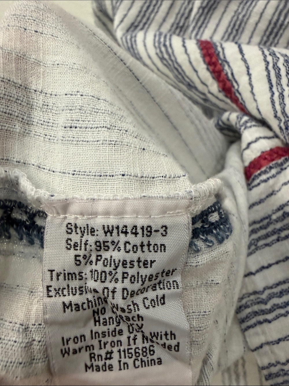 Johnny Was Striped Embroidered Square-Neck Top - Picture 3 of 5